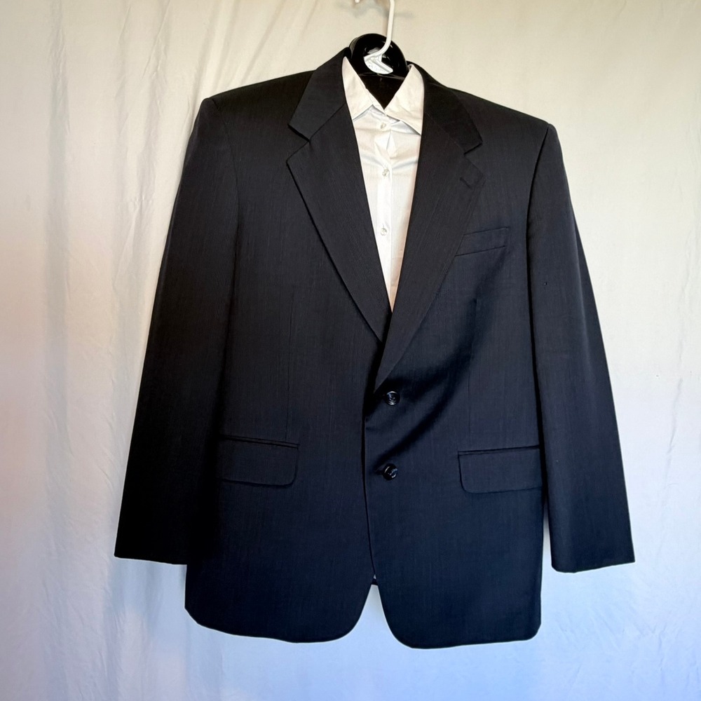 Paulo Solari‎ Suit Jacket Mens R42 Black Good Athletic Fit Two Button
